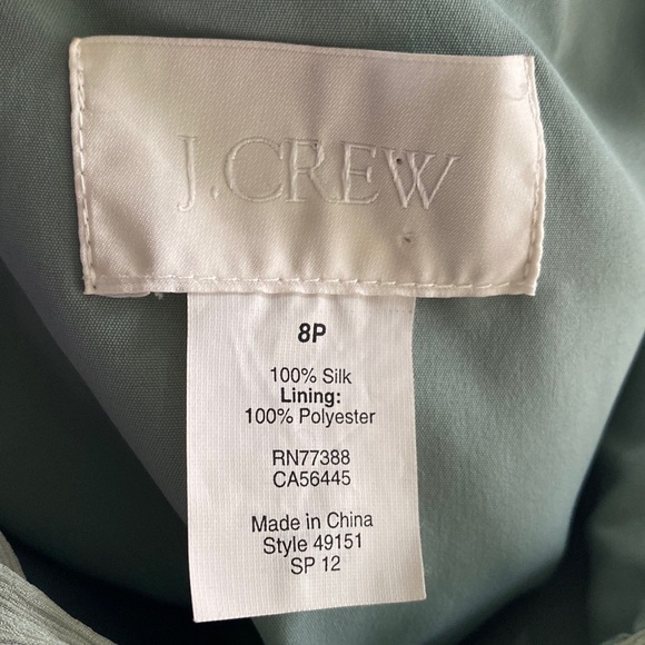 J Crew One Shoulder 100% Silk Chiffon Lucienne Party Dress - Picture 3 of 6